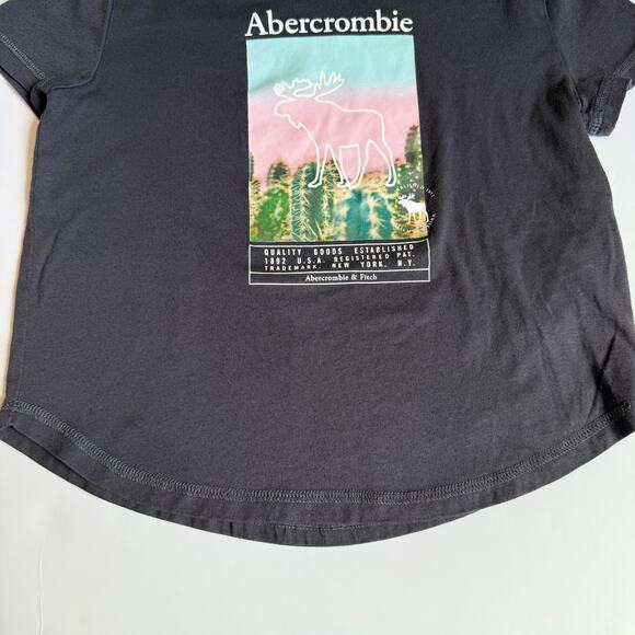 Abercrombie Kids Girls Graphic Tee Crew Neck Cotton 7/8 - Picture 6 of 9